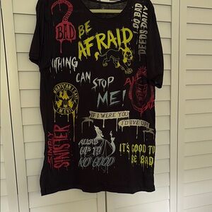 Disney Villians Black and Yellow Short Sleeve Graphic Tee